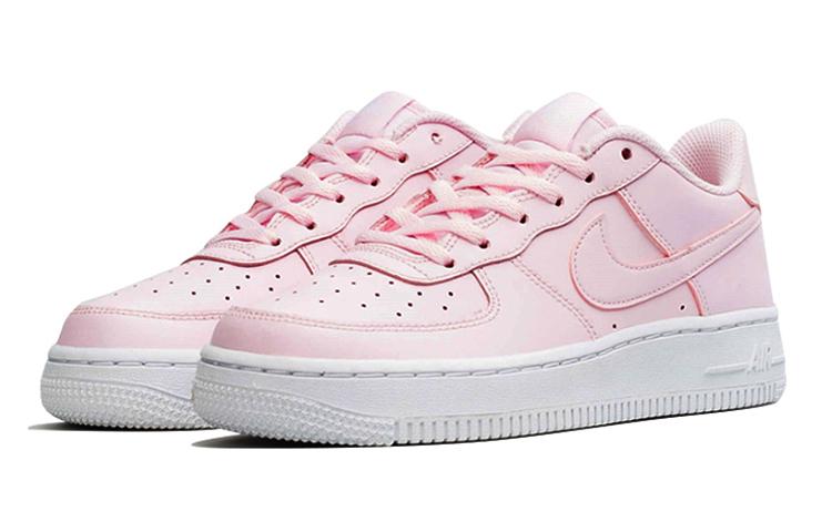 Nike Nike Air Force 1 Кожаные Низкие Детские Скейтбордические Кроссовки Розовые Подростковые CT6389-600