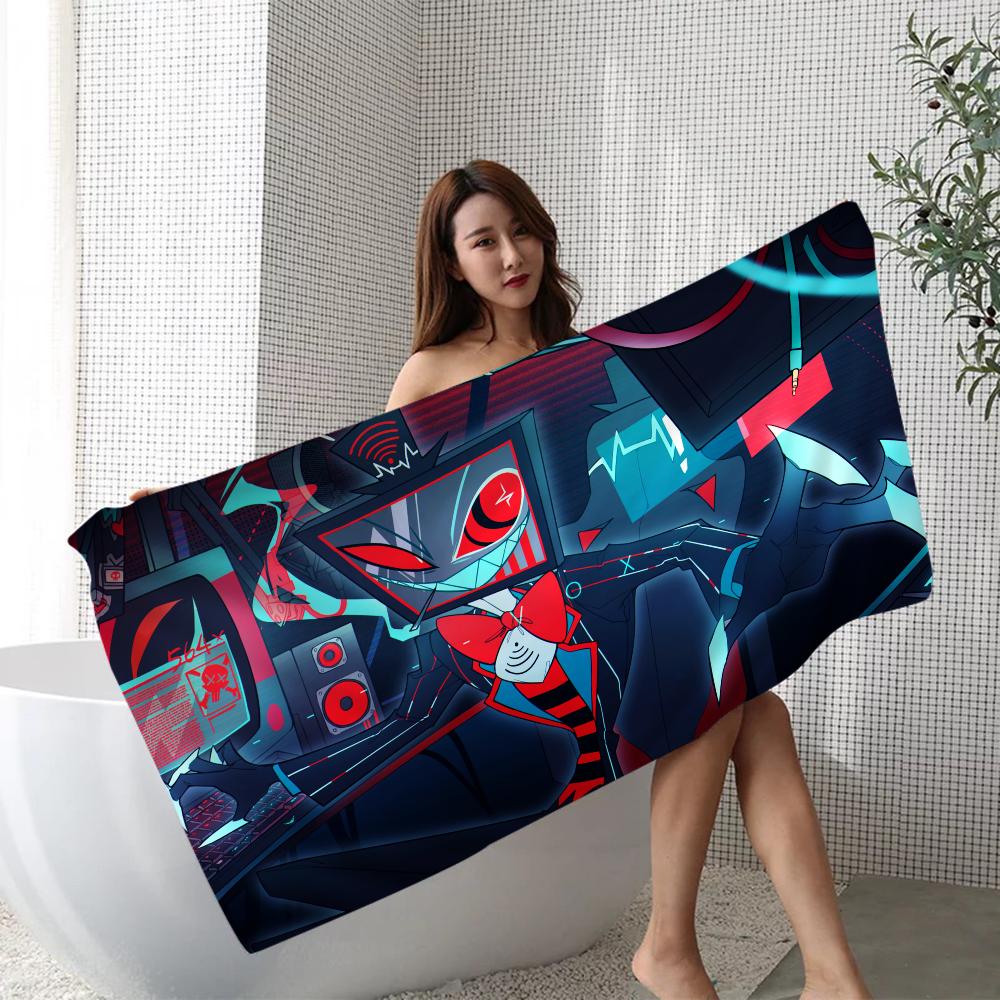 Cartoon H-Hazbin-Hoteles Towel Microfiber Beach Towel Absorbent Quick dry Soft Yoga Swimming Resort Mountain Climbing Towel