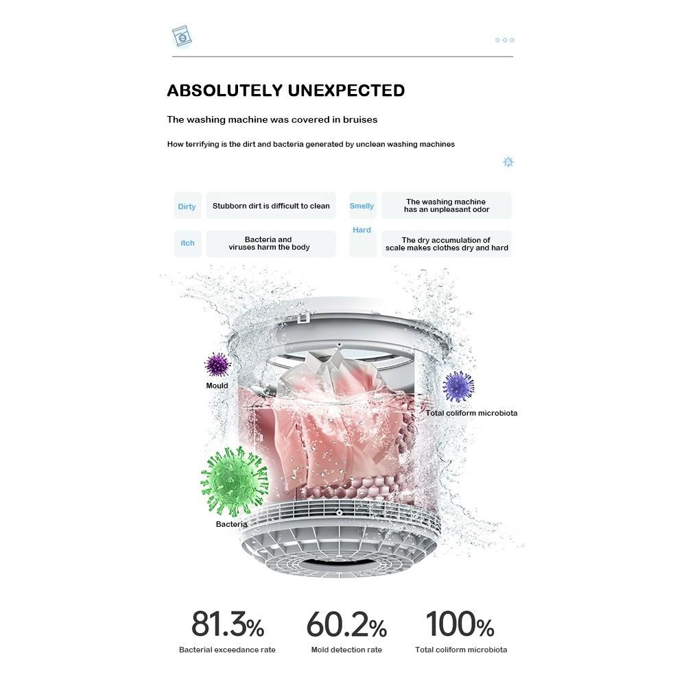 Кислородный порошок Порошок для чистки стиральной машины Сильное удаление накипи Очистка раковины для стирки Очистка барабана