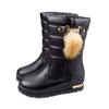 Leather Winter Korean Women Platform Snow Boots Waterproof Non-slip Tube Ladies Winter Boots Cotton Warm All-match