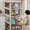 Multi-Layer Floor-Standing Storage Cabinet for Living Room: Drawer, Snack, and Clothes Organizer