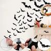 2025 New Halloween 3D Hollow Bat Wall Stickers Black Bat Sticker Room Decor Party DIY Decals Halloween Horror Bats Removable