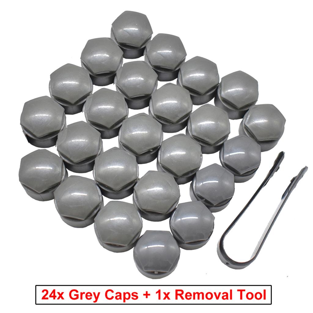 24x25 мм автомобильные гайки для колес, колпачки, аксессуары, автомобильные ступичные винты, защита от ржавчины, автомобильные болты, шпильки, крышка серого цвета для A4 A5 A6 A7 Q3 Q5 TT R8