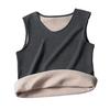Men Vest V-Neck Sleeveless Slim Fit Pullover Tops Solid Color Casual Base Shirt Thickened Velvet Lining Camisole