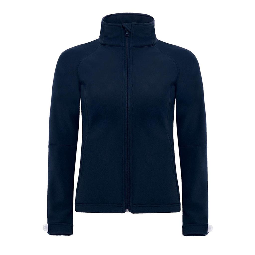 B&C Womens Hooded Premium Softshell Jacket (Windproof, Waterproof & Breathable)