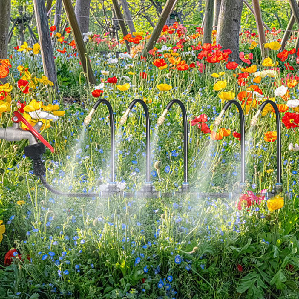 5-20 м Автоматическая система полива сада, система туманообразования, 360-градусная капельница с возможностью сгибания, набор для капельного полива, набор шлангов для полива сада, устройство