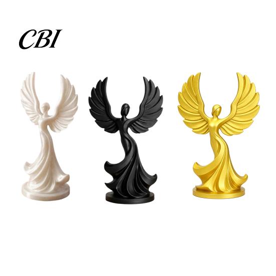 Artistic Angel Ornament 3D Printed Dancing Figurine, Modern Winged Women Statue, Home Decoration Decorative Sculpture for Living Room, Bedroom,