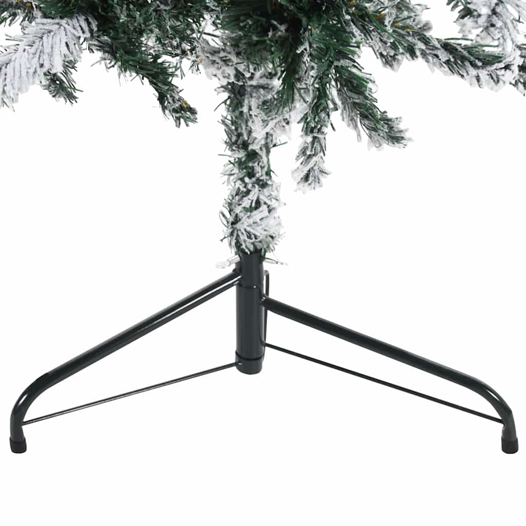 Artificial Half Christmas Tree with Snow Slim 240 cm