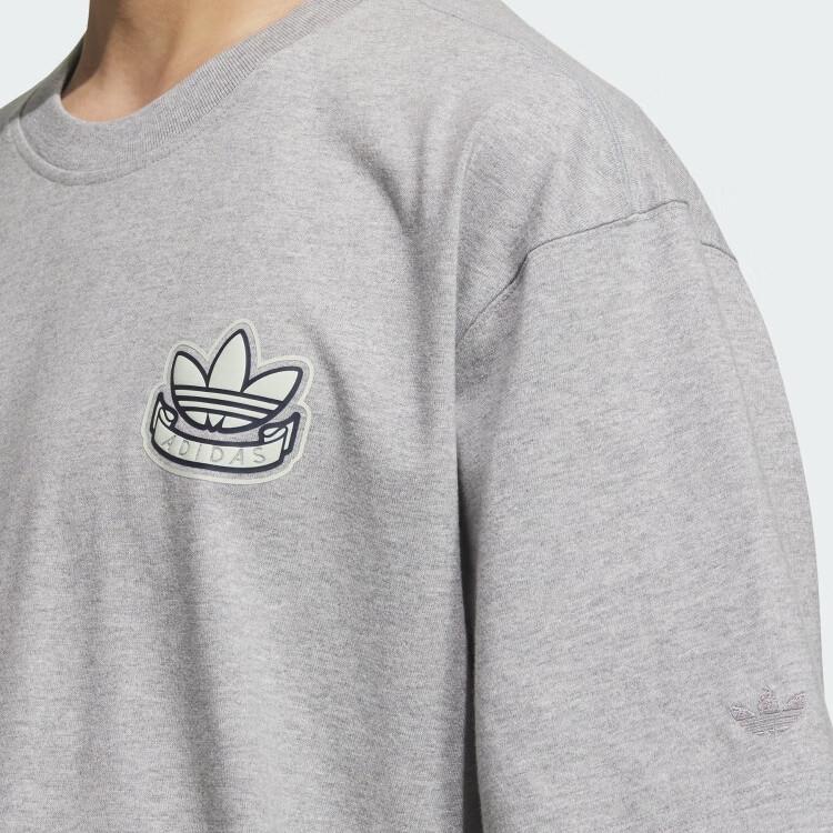 Adidas T Shirt Unisex Medium Heather Gray KC3110