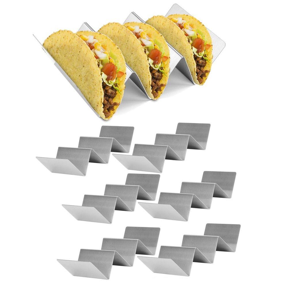 6pcs W Wavy Shape Stainless Steel Taco Rack Stainless Steel Baked Taco Rack Mexican Food Prep