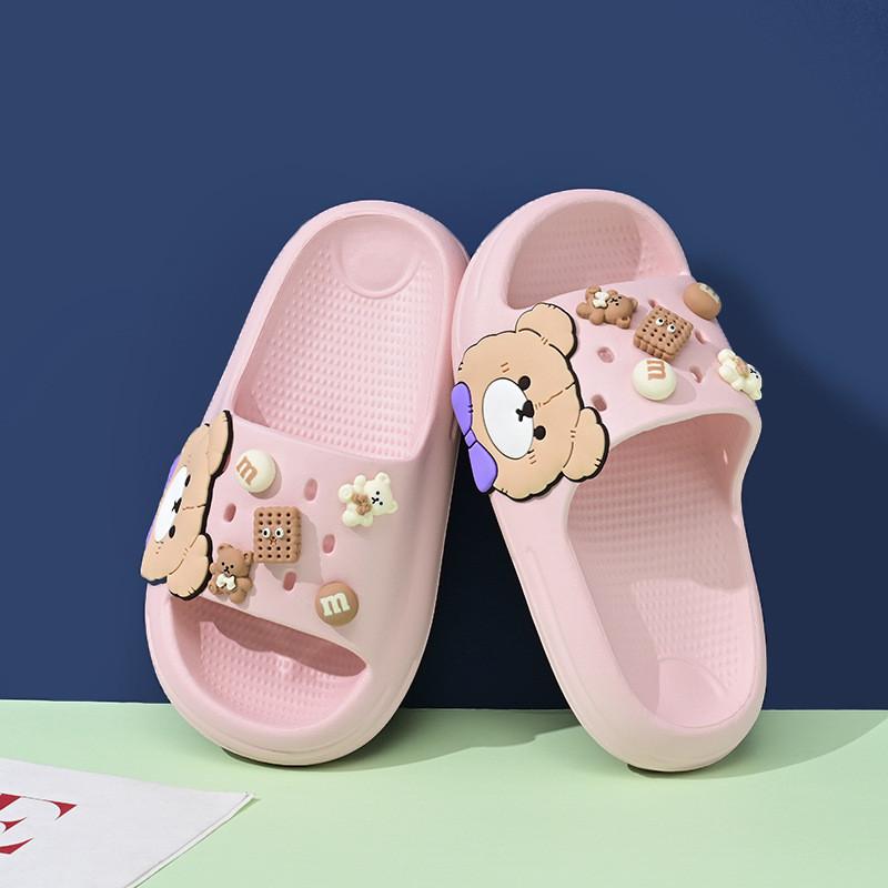 Удобные мультяшные детские тапочки для мальчиков и девочек с нескользящей подошвой и мягкой подошвой из ЭВА различных цветов и размеров для лета