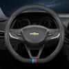 AABHO1 Leather Car Steering Wheel Cover for Chevrolet Chevy Malibu Spark tracker Cruze Sonic Camaro Equinox Volt Seeker Accessories
