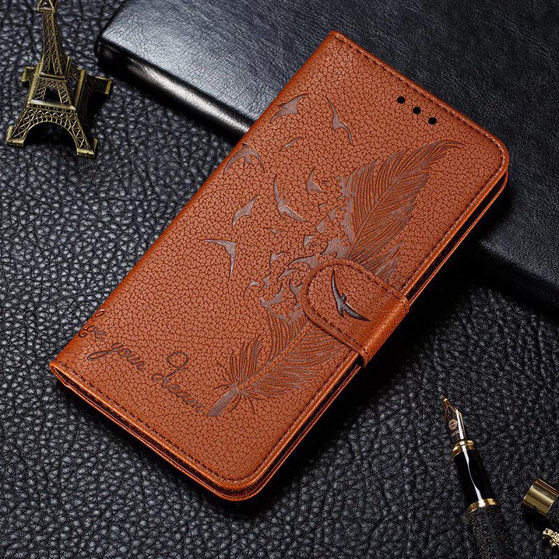 Кожаный чехол Lychee Feather для iPhone 14 - Защитная крышка со слотом для карт - Книжка для iPhone 13.