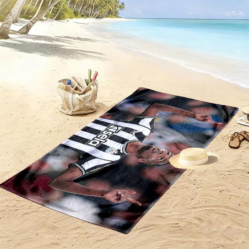 Alexander Isak Print Beach Towel, Large Soft Quick Dry Towel for Beach Camping Swimming