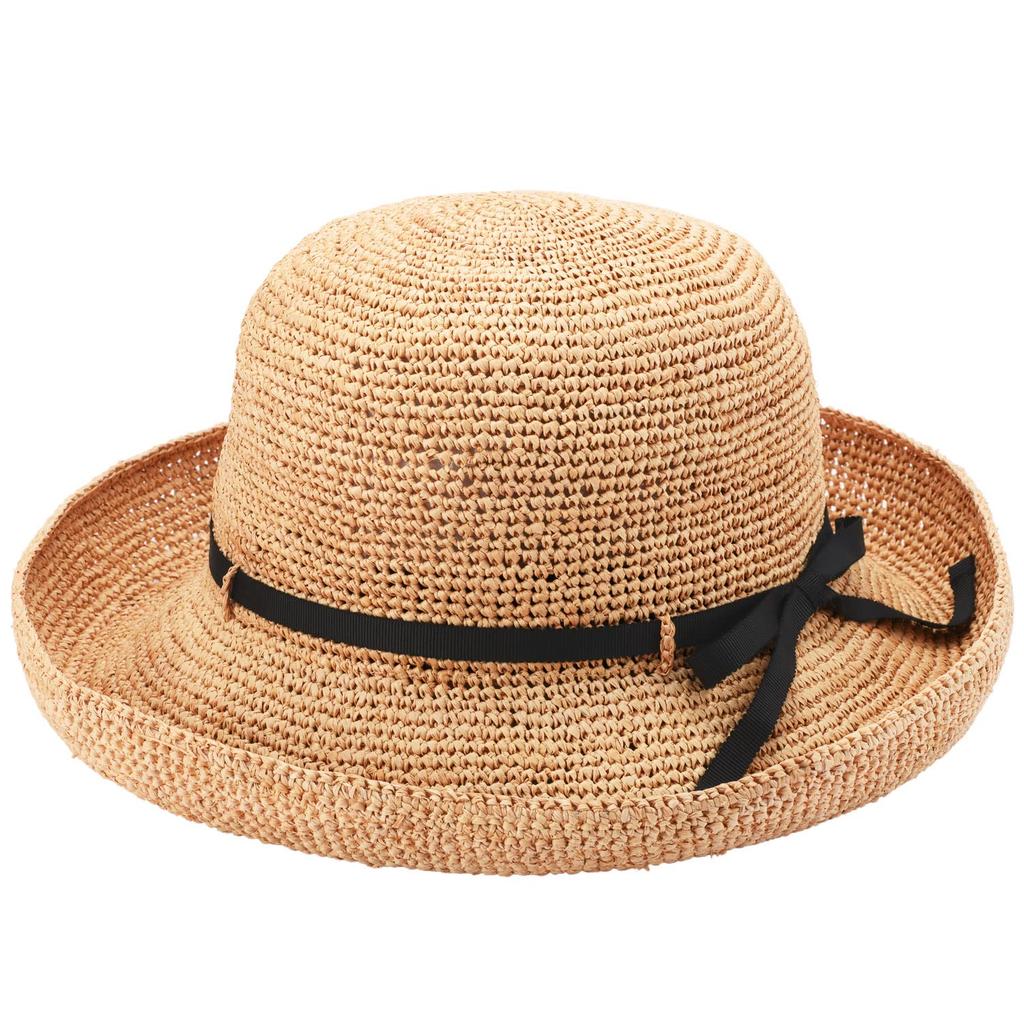 Hat Founded In Claire2 Claire 2 Raffia Hat Hat Ribbon Hat Capelin UV Protection UV Protection Wide Brim Hat Size (Tanaka Store, 1890) Women's (Raffia