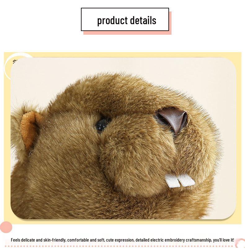Screaming Marmot Plush Toy: Cute Mouse Pillow Doll for Girls' Birthday Gift Ornament
