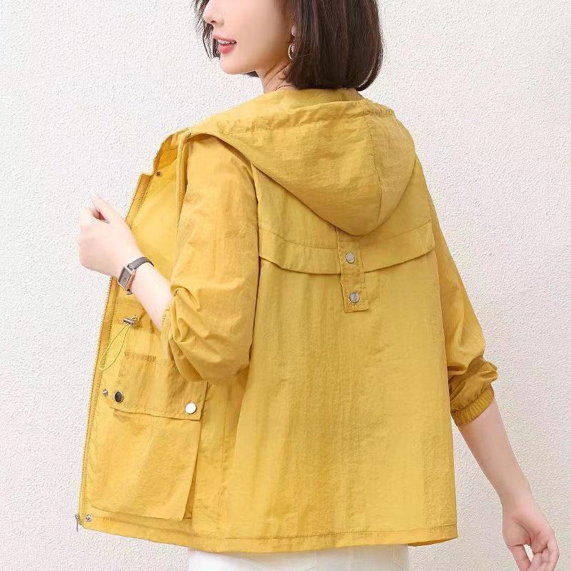 Summer Women's Jacket Thin Coat Casual Windbreaker Sun Protection Jackets Basic Zipper Coat Tops Female