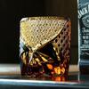 3D рельефный Королевский двор XO дегустационный бокал для виски Японский Edo Kiriko Хрустальные бокалы для вина Ручная огранка алмазом Янтарный драгоценный камень Бокал для виски
