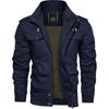 Military Jumper Street Style Jacket Military Blouson Cold Protection Winter Jacket Outdoor Work Coat Cotton Epaulettes Navy L [TACVASEN] Men's