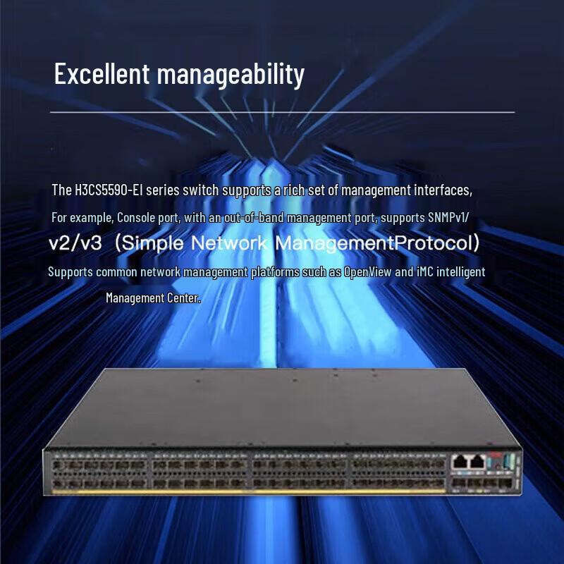 H3C S5590-48S4XC-EI 48-Port Gigabit Fiber Layer 3 Core Switch