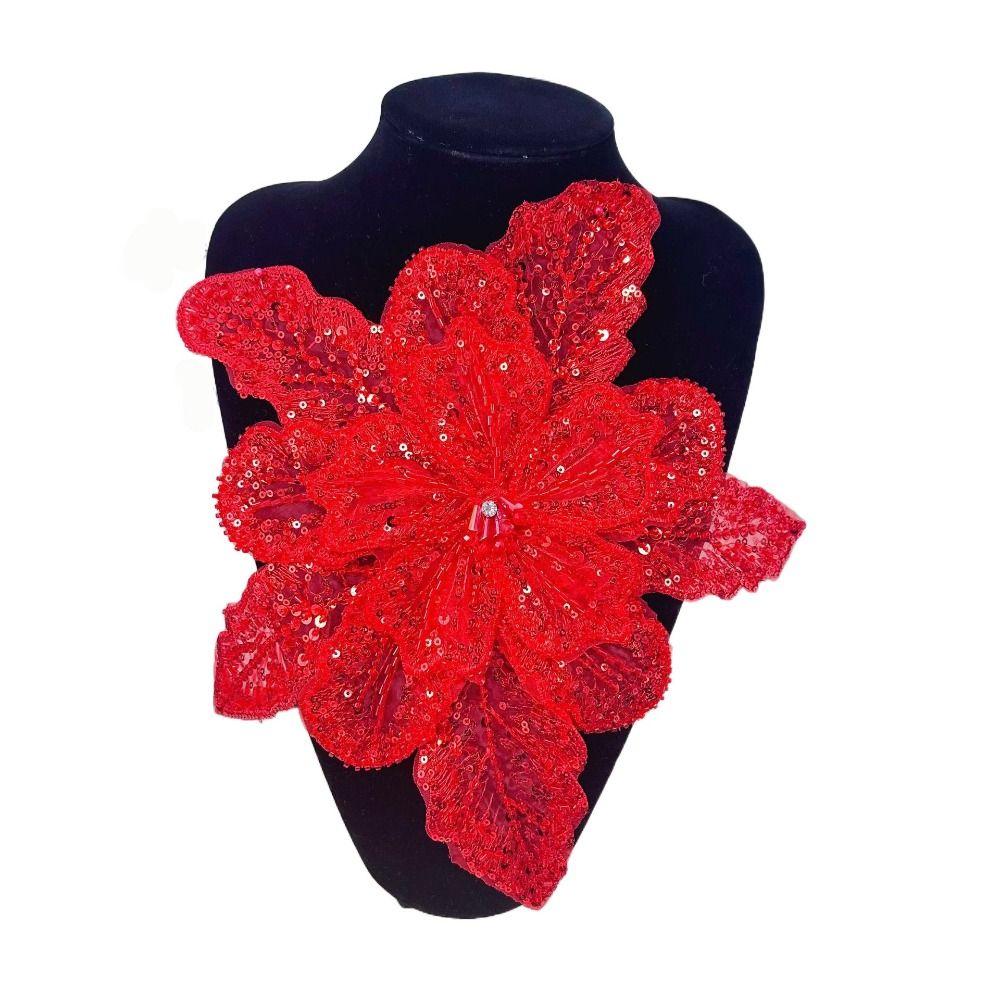 Блестящий Цветок Многослойные Аппликации Брошь для Одежды Аппликация для Одежды Нашивки для Одежды Женщины