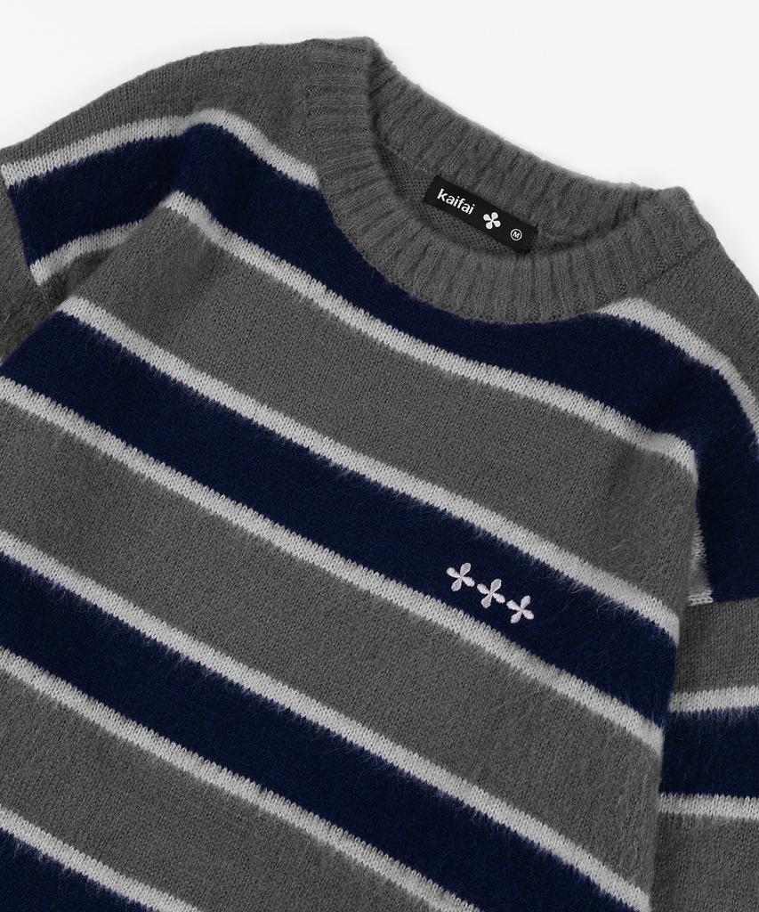 KAIFAI Kush Stripe Knit (Navy) K25Zb169