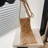 Casual Bag Fashion Cotton Rope Fringed Handmade Messenger Woven Bag One Shoulder Straw Bag Women's Bag Beach Bag