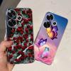 Flower Butterfly Women Fashion Back Cover For Xiaomi Redmi Turbo 3 Phone Funda Transparent Soft TPU Silicone Coque For Poco F6