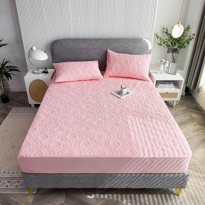 Водонепроницаемое хлопковое покрывало, мягкое, приятное для кожи покрывало для кровати, нескользящее покрывало с эластичной лентой, простыня на подкладке для кровати