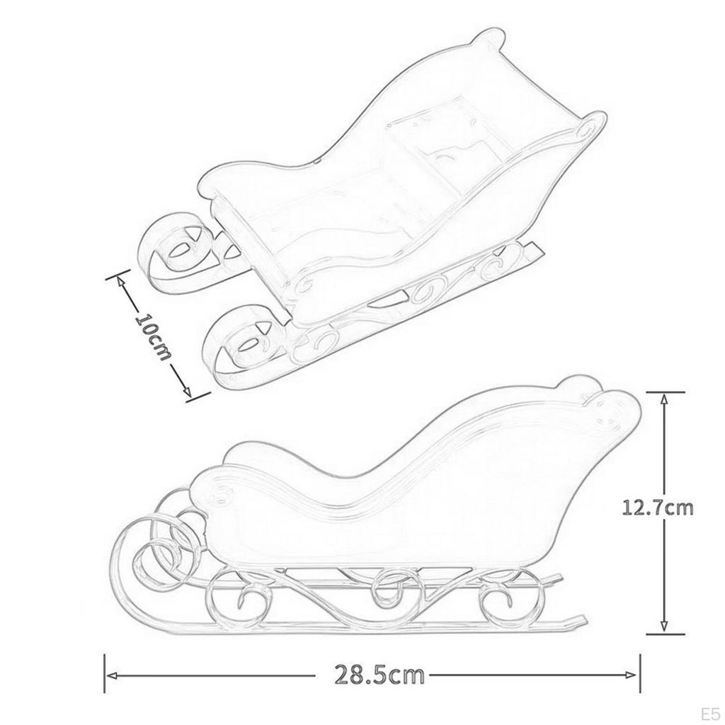 Сани Санта-Клауса, миниатюрное украшение рождественского стола, коллекционная модель саней,