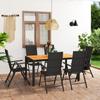 Day and Night - Day and Night Garden Dining Set 7 Pieces Black and Brown