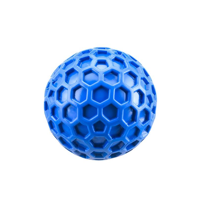 Игрушки для собак Hexa Bite Squeaky Chew Interactive Ball – Сотовая текстура для чистки зубов со скрипом и отскоком для игры щенка