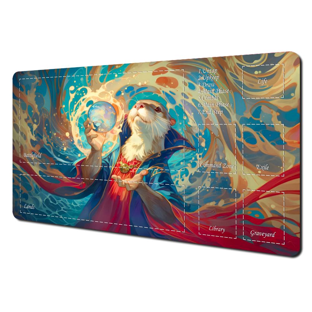 Magic Cards Rug With Zone Mtg Playmat Raccoon Messenger Anime Theme Gathering Game Mat Desk Mat Tcg Rug Commander Battle Playmat