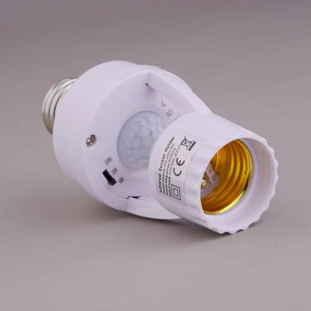 Motion Sensor Smart Light Bulb Holder E27 Socket E27 Adapter for E27 Bulbs Basement Lighting