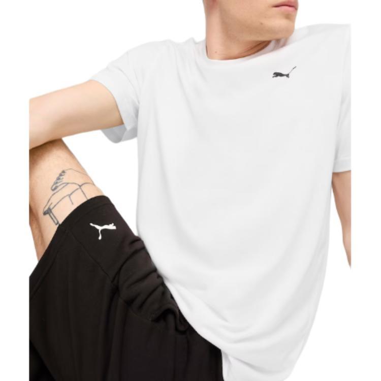 PUMA T Shirts Men's White Crew Neck 527338-02
