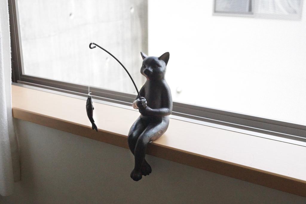 Cat Figurine Cat Figurine Antique Goods [Fishing Cat]