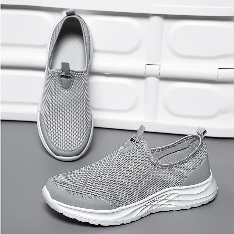 Men Running Shoes Summer Sneakers Mesh Breathable Lightweight Walking Casual Shoes Slip-On Driving Men Loafers Zapatos Casuales