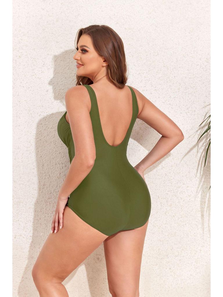 2024 Stylish Plus Size Women's One-Piece Bikini Swimsuit