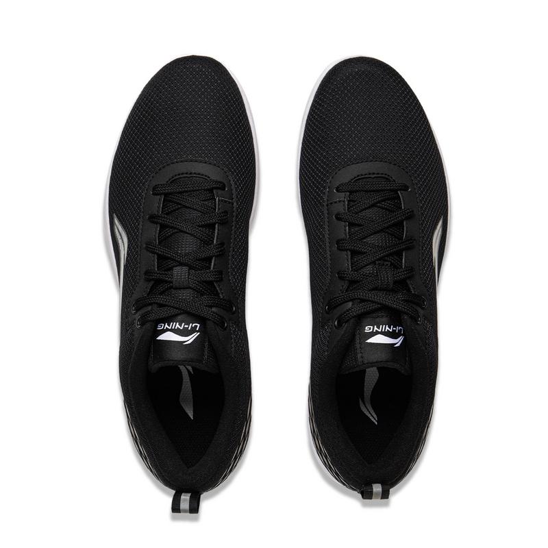 Li Ning Амортизирующие Нескользящие Износостойкие Низкие Повседневные Беговые Кроссовки Мужские Черные ARSV073-1