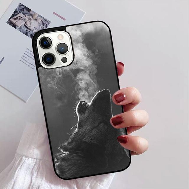 Animal The Wolf Howl Phone Case For iPhone 17 Air 14 13 12 16Pro Max 15 Plus Max Cover Shell coque