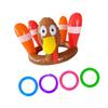 Надувная шляпа-игрушка для вечеринки, игра с метанием 4 колец для семейных мероприятий, сувениры, для помещения