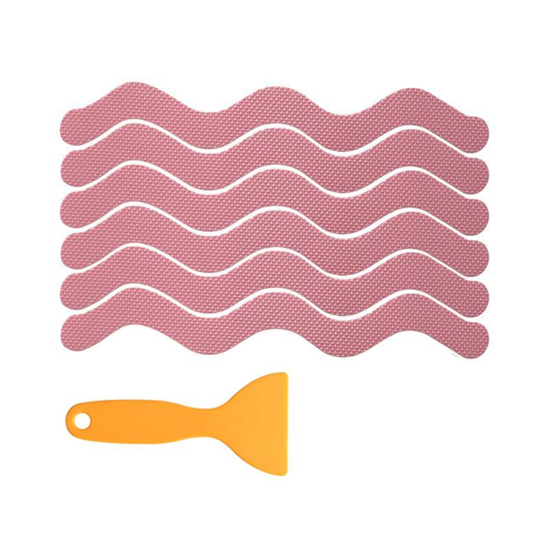 6/12/24Pcs Anti Slip Shower Stickers With Scraper Safety Bathtub Strips Adhesive Decal Waterproof For Bath Tub Shower Stairs