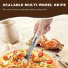 3/5 Wheels Retractable multi-wheel knife Stainless Steel Pizza Slicer With Handle Dough Divider Knife Flexible Roller Blade Tool