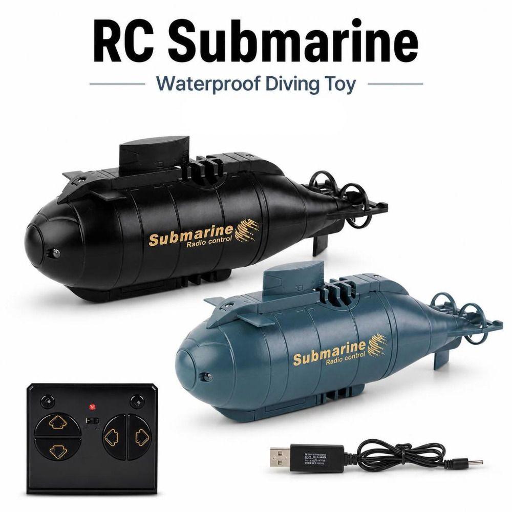 Plastic Remote Control Submarine USB Chargeable Electric Toy Boat New Mini Submarine Kids' Toys
