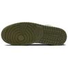 Кроссовки Air Jordan 1 Low Black Toe Medium Olive Unisex Green White 553558-092