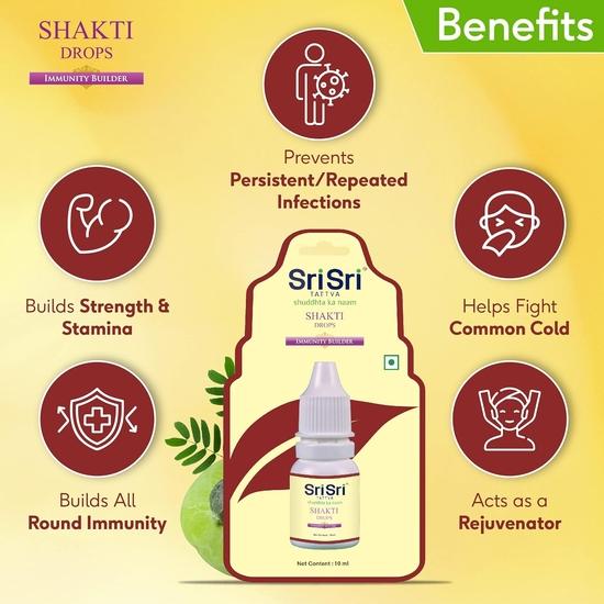 Sri Sri Tattva Капли Shuddhta ka naam Shakti - Аюрведический усилитель иммунитета для взрослых и детей - Натуральные капли для силы и выносливости - 10 мл (Пакет из 1)