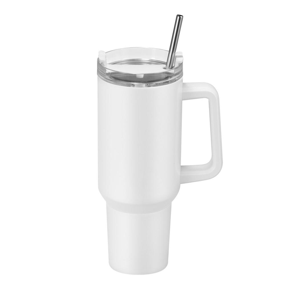 Sublimation Tumblers, 8 Pack, 1183 mL Tumblers Bulk with Handle, Stainless Steel Sublimation Cups with Lids and Straws, Double Wall Insulated Tumbler