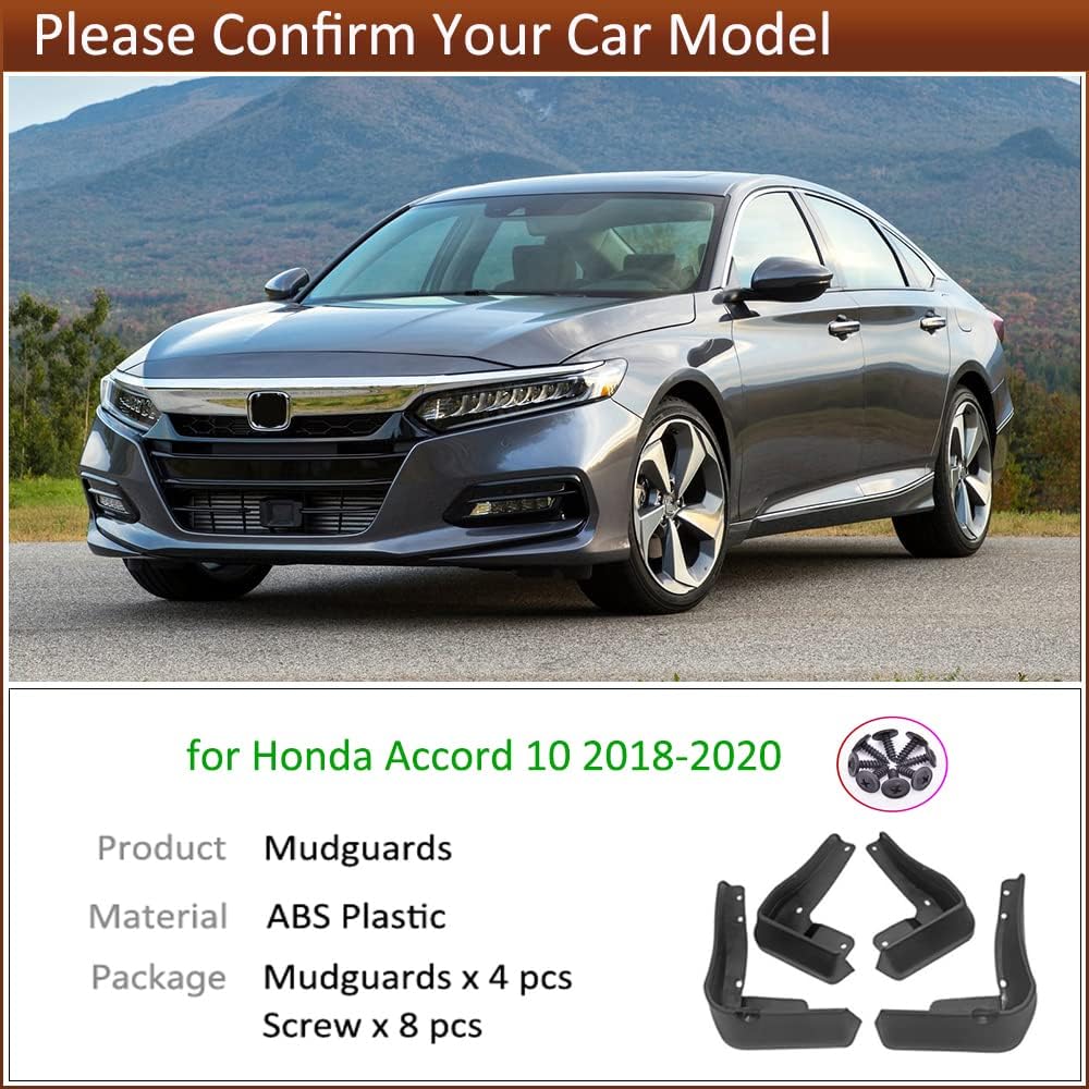 Комплект брызговиков для Accord 10-го поколения 2018-2025 Передние Задние 4 шт. Аксессуары-брызговики