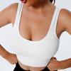 Модный однотонный спортивный бюстгальтер, дышащий, ударопрочный, короткий топ, влагоотводящий, для фитнеса, для женщин, бесшовный, для йоги, пуш-ап, спортивный топ, топ для фитнеса