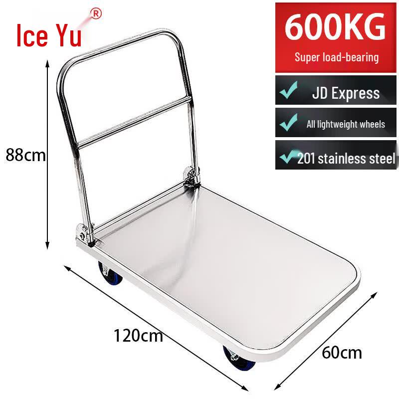 Bingyu Foldable Stainless Steel Flatbed Hand Truck